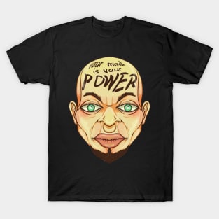 mind is power Clay Ilustration T-Shirt